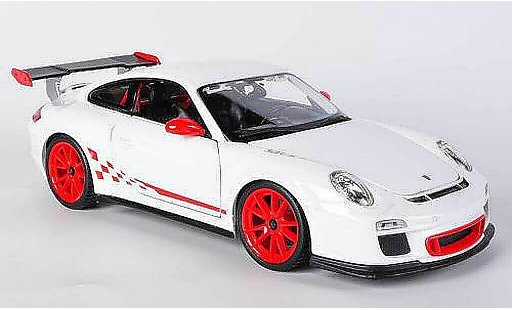 Porsche 911 GT3 RS 1/18 Burago bianco/rosso modellini auto