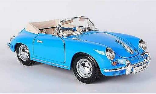 Porsche 356 1961 1/18 Burago B Cabrio blu modellini auto