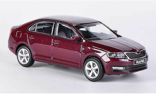 Skoda Rapid Base 1/43 Abrex rosso 2012 modellini auto