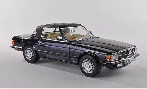 Mercedes 350 Base 1/18 Sun Star (R107) nero-blu ferme 1977 modellini auto