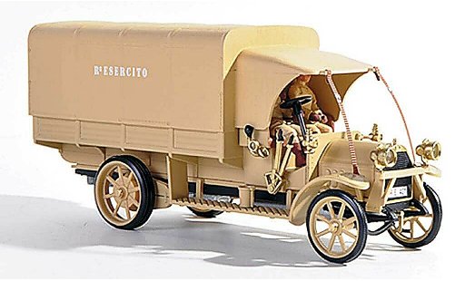 Fiat 18 Autocarro 1/43 Rio BL Italienische Armee Der Konig der Wuste + 2 Figuren 1919 modellini auto