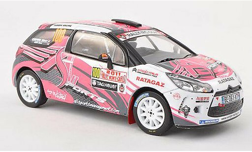 DS Automobiles DS3 R3 1/43 IXO No.100 Europe Racing Rally Monte Carlo 2011 D.Elena/O.Campana modellini auto