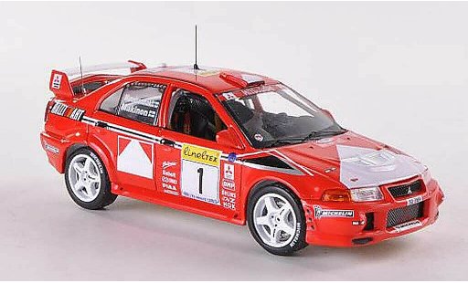 Mitsubishi Lancer Evolution VI 1/43 IXO No.1 Ralliart Rally Monte Carlo 1999 T.Makinen/R.Mannisenmaki modellini auto