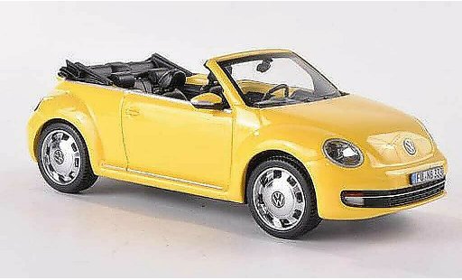 Volkswagen Beetle Cabriolet 1/43 Schuco Cabrio giallo 2012 modellini auto