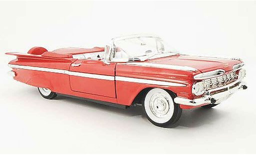 Chevrolet Impala Convertible 1/18 Yat Ming 1959 Convertibile rosso modellini auto