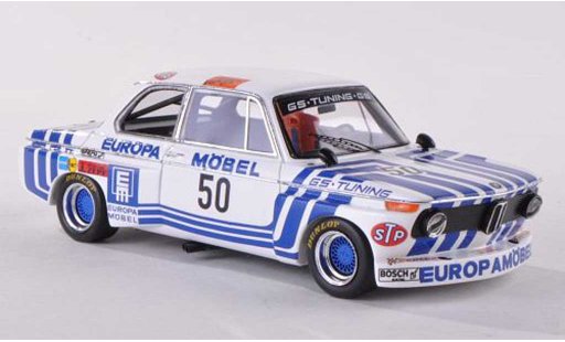 Bmw 2002 tii 1/43 Spark No.50 Europe Meubles DRM Hockenheim 1974 J.Obermoser modellini auto
