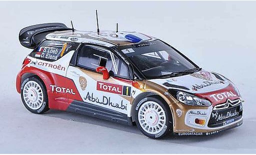 DS Automobiles DS3 WRC 2013 1/43 Spark No.1 Abu Dhabi Rally Monte Carlo S.Loeb/D.Elena modellini auto