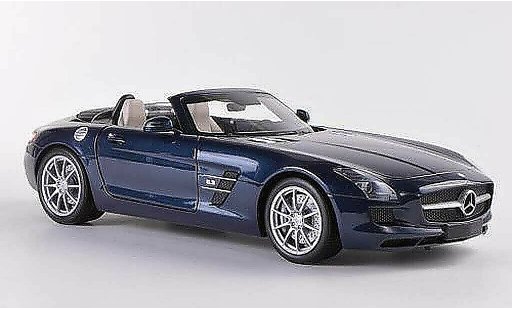 Mercedes SLS Roadster 1/18 Minichamps AMG blu 2011 modellini auto