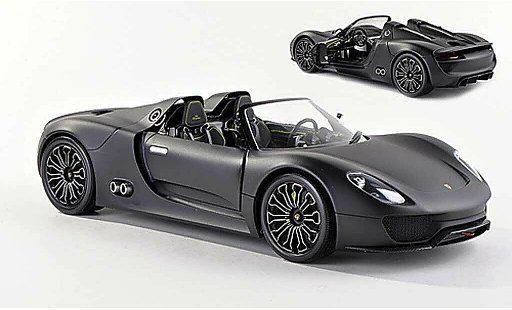 Porsche 918 2010 1/43 Minichamps Spyder mat-nero modellini auto