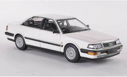 Audi V8 berline 1/43 Minichamps bianco 1988 modellini auto