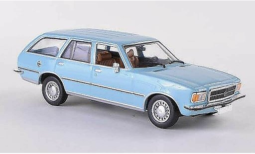 Opel Rekord D 1/43 Minichamps Caravan blu 1975 modellini auto