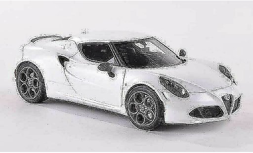 Alfa Romeo 4C launch edition 1/43 Look Smart opaco-bianco 2013 modellini auto
