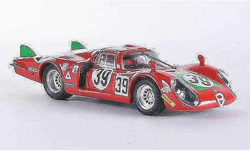 Alfa Romeo 33.2 coda lunga 1/43 Best 1968 Le Mans No.39 Giunti/Galli modellini auto