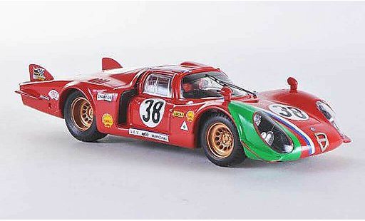 Alfa Romeo 33.2 prototipo 1/43 Best 1969 LM Le Mans No.38 Gosselin/Burgoigni modellini auto