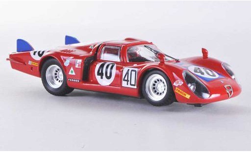 Alfa Romeo 33.2 coda lunga 1/43 Best 1968 Le Mans No.40 Casoni/Biscaldi modellini auto