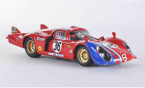 Alfa Romeo 33.2 prototipo 1/43 Best 1969 Le Mans No.36 Pilette/Slotemaker modellini auto