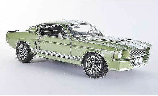 Shelby GT 500 Base 1/18 Shelby Collectibles verde con biancoen strisce modellini auto