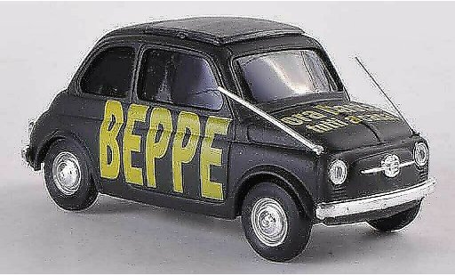 Fiat 500 B 1/43 Brumm BEBBE ora basta tutti a casa nero modellini auto