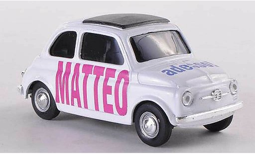 Fiat 500 B 1/43 Brumm MATTEO adesso bianco modellini auto