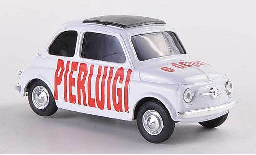 Fiat 500 B 1/43 Brumm PIERLUIGI e dopo bianco modellini auto