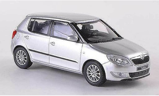 Skoda Fabia II 1/43 Abrex grigio Facelift 2010 modellini auto
