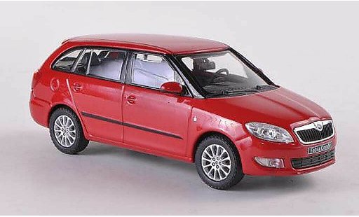 Skoda Fabia II 1/43 Abrex Combi rosso Facelift 2010 modellini auto