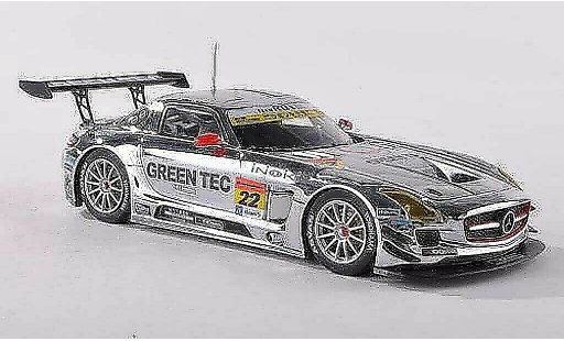 Mercedes SLS GT3 1/43 Ebbro AMG No.22 Green Tec Super GT300 2013 Hisashi Wada/Masaki Jounai modellini auto