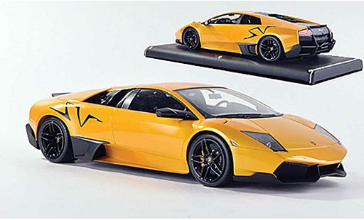 Lamborghini Murcielago LP670 1/18 MR Collection SV Fixed Wing giallo/opaco nero modellini auto
