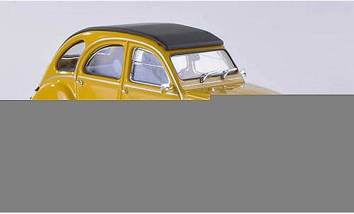 Citroen 2CV Berline 1/43 Minichamps nero-giallo 1980 modellini auto