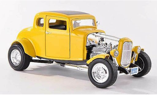 Ford 1932 Hot Rod 1/18 Motormax giallo modellini auto