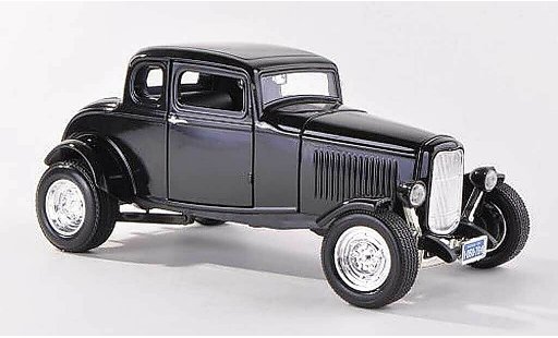 Ford 1932 Five Window Coupe 1/18 Motormax nero modellini auto
