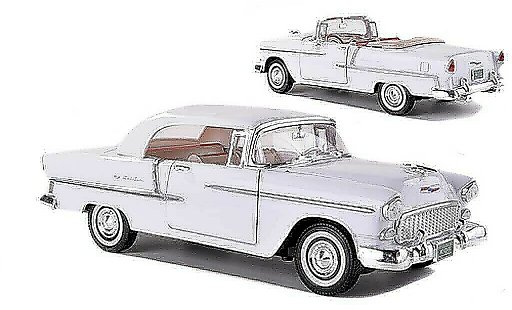 Chevrolet Bel Air Convertible 1/18 Motormax 1955 Convertibile bianco modellini auto