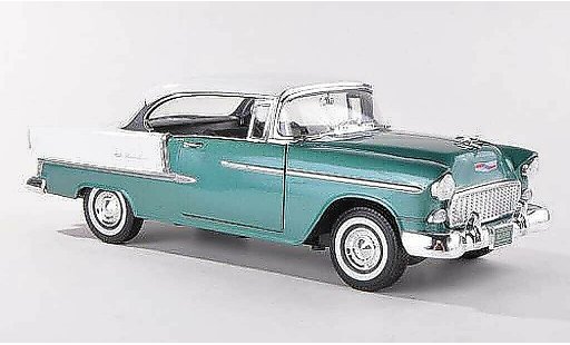 Chevrolet Bel Air Coupe 1/18 Motormax 1955 Hardtop verde/bianco modellini auto