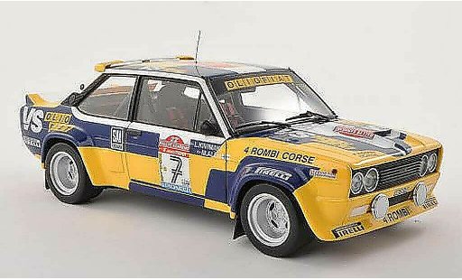 Fiat 131 Abarth 1/18 Kyosho No.7 4 Rombi Corse - VS Olio Rally Sanremo 1980 M.Alen/I.Kivimaki modellini auto