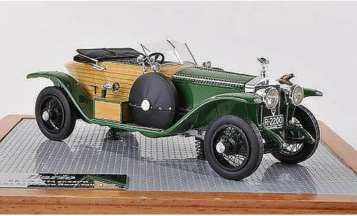 Rolls Royce Schapiro Base 1/43 Ilario Schebera Boat-Tail Skiff vert/optique de bois 1914 modellini auto