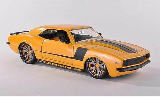 Chevrolet Camaro Z28 1/18 Jada Toys giallo avec neroem strisce 1968 modellini auto