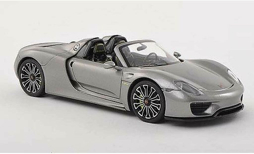 Porsche 918 2013 1/43 Minichamps Spyder grigio exposition internationale d' automobile modellini auto