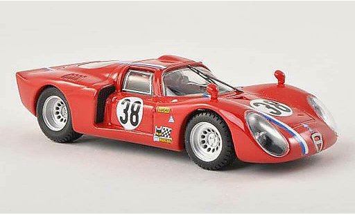 Alfa Romeo 33.2 coupe 1/43 Best 1968 C No.38 vehicule de test 24h Le Mans Gosselin/Trosch modellini auto