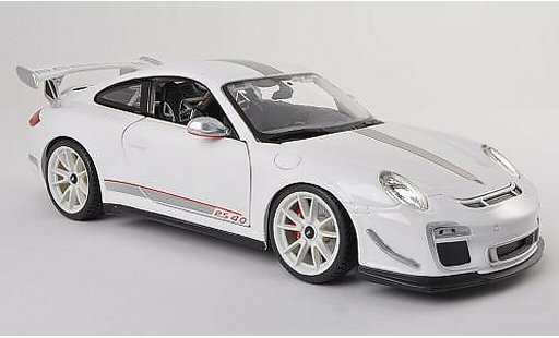 Porsche 911 GT3 RS 1/18 Burago 2011 4.0 bianco/grigio modellini auto