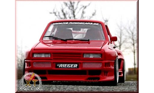 Volkswagen Golf GTI 1/18 Solido rosso kit rieger extra large et jantes bord larges 16 pouces modellini auto