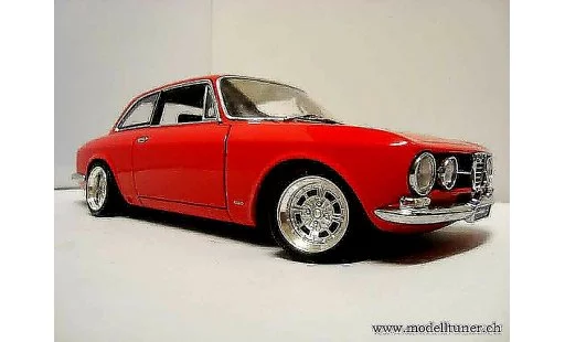 Alfa Romeo 1750 gtv 1/18 Autoart 1967 rosso jantes alu 13 pouces modellini auto