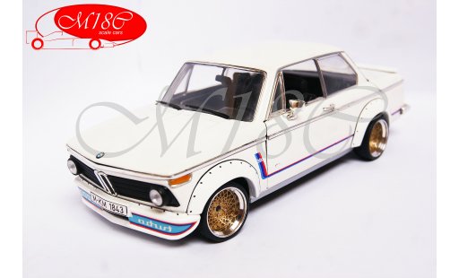 Bmw 2002 Turbo 1/18 Anson bianco jantes bbs nid d'abeille modellini auto