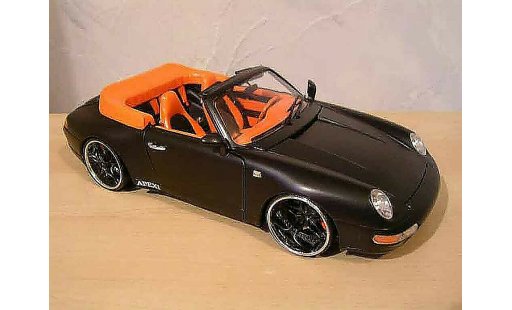 Porsche 911 S 1/18 Burago Cabrio Carrera nero modellini auto