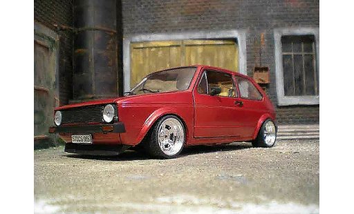 Volkswagen Golf GTI 1/18 Solido jantes bords larges gros deport german look modellini auto