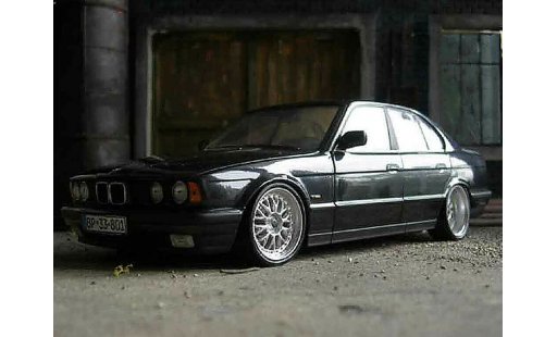 Bmw 535 tuning 1/18 Minichamps 1988 i nero jantes bbs bords larges modellini auto