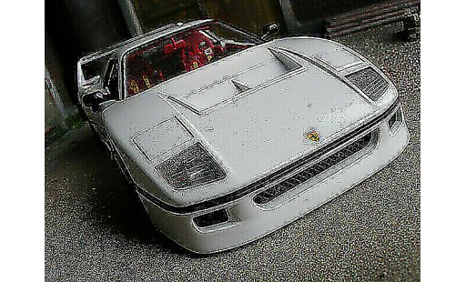 Ferrari F40 LM 1/18 Burago bianco modellini auto