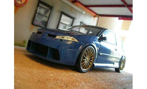 Renault Megane MTK 1/18 Norev vampire blu modellini auto