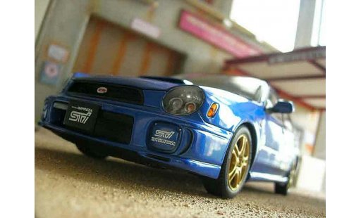 Subaru Impreza STI 1/18 Autoart blu modellini auto