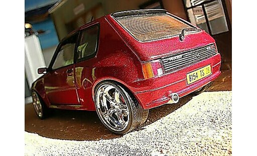 Peugeot 205 GTI 1/18 Solido Dimma rosso modellini auto