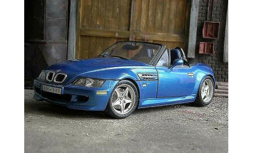 Bmw Z3 M Roadster 1/18 Burago blu 1996 modellini auto